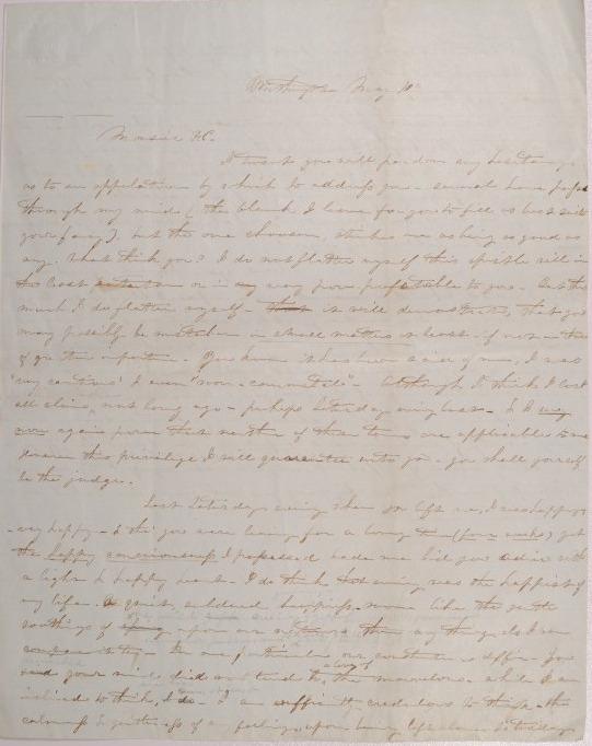 Letter to Francis Sessions of Columbus, Ohio from Mary Johnson of Worthington, Ohio