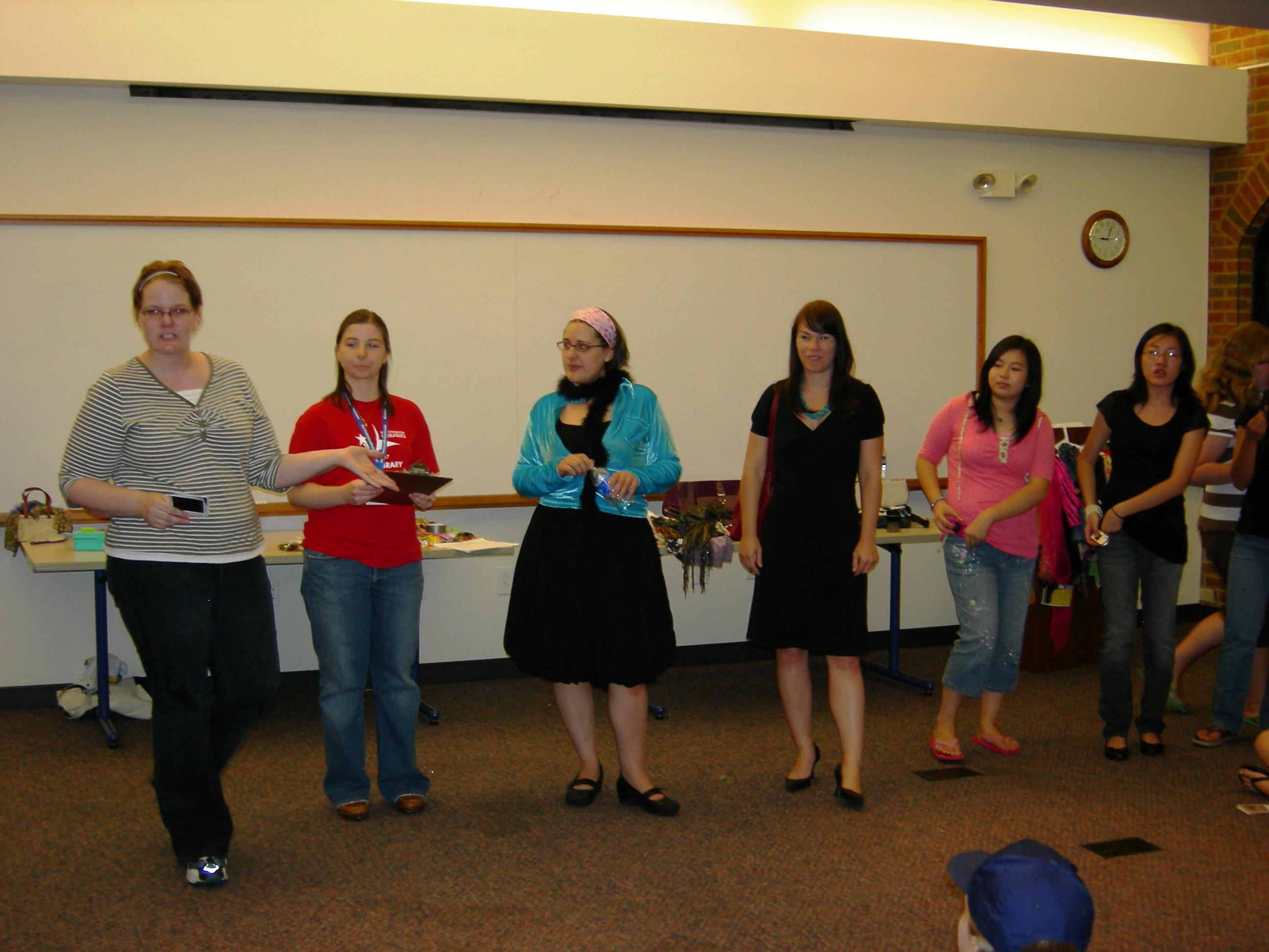 Librarian Ann Pechacek and Teens Participating in Project Goodwill