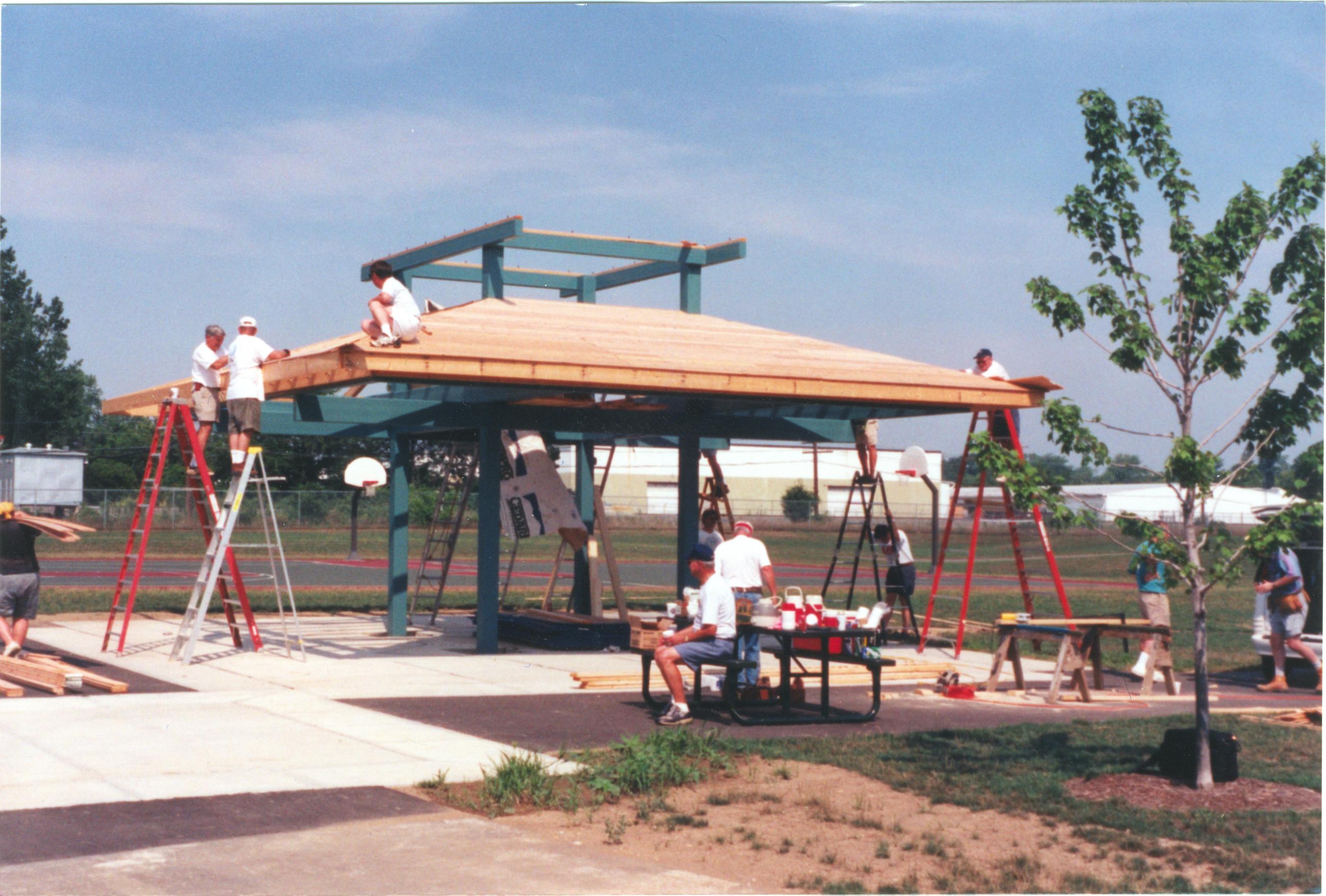 Linworth Park Summer House under construction