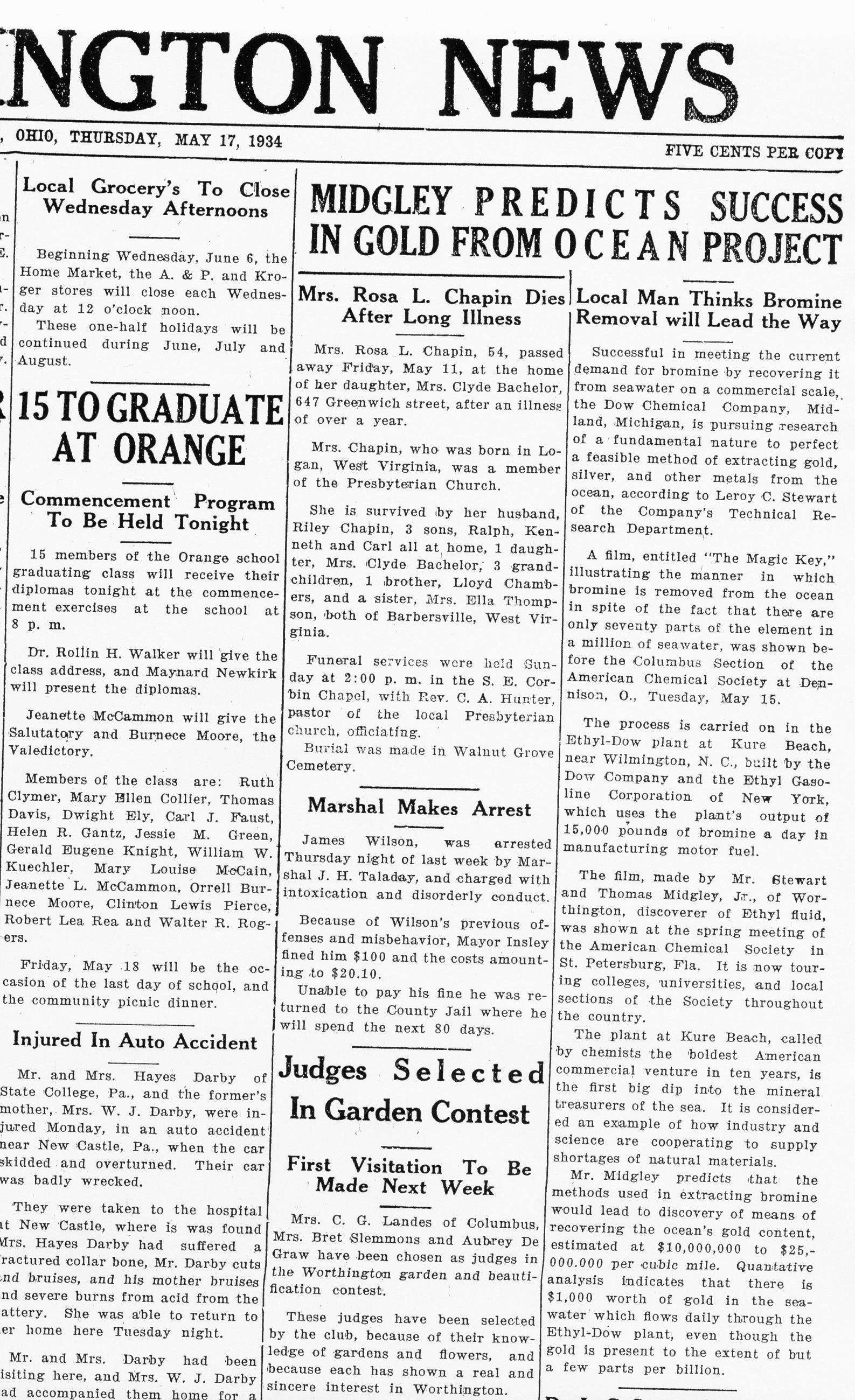 Midgley Predicts Success in Gold from Ocean Project