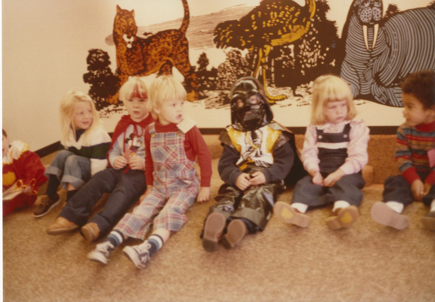 Photograph of Children in Costume at Halloween Storytime