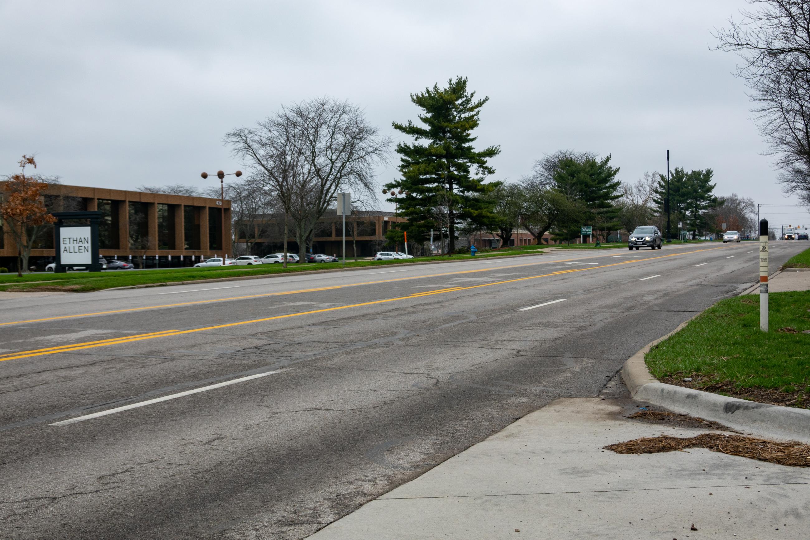Photograph of High Street in Old Worthington During Ohio’s Stay At Home Order of 2020