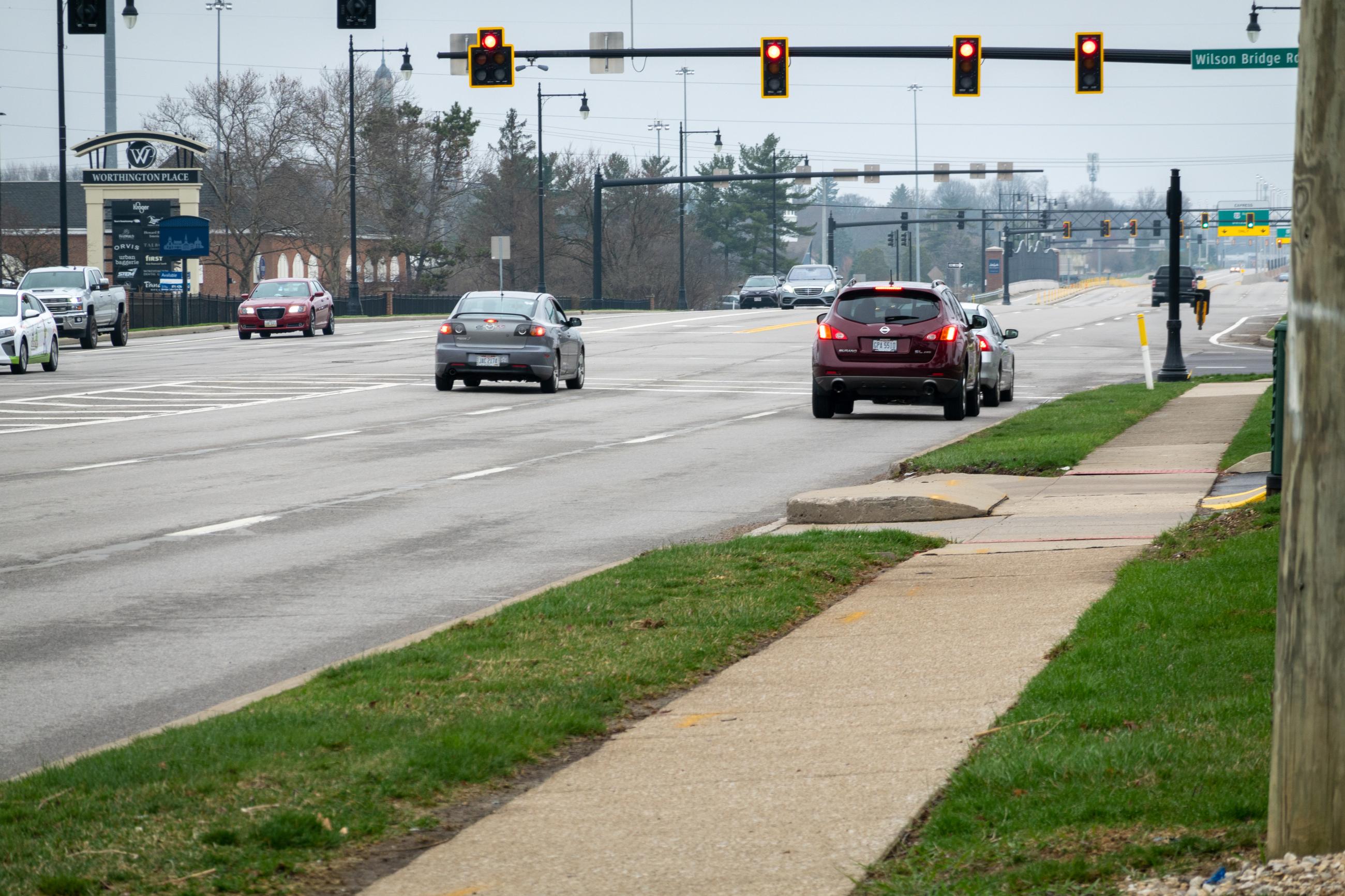 Photograph of High Street near Wilson Bridge Road During Ohio's Stay at Home Order of 2020