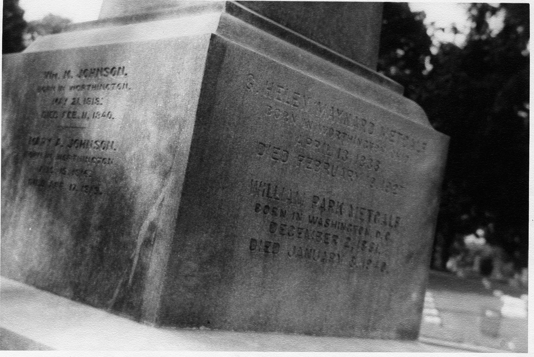 Photograph of Johnson Sessions Monument