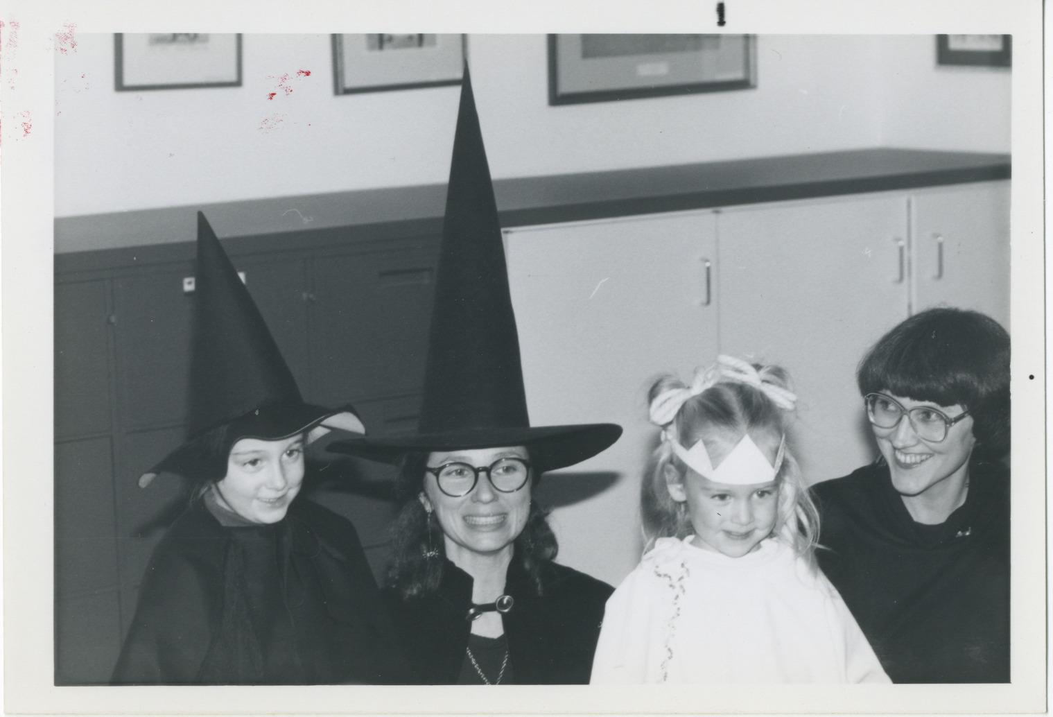 Photograph of Librarians Rachel Alexander and Jo Osborne with Children