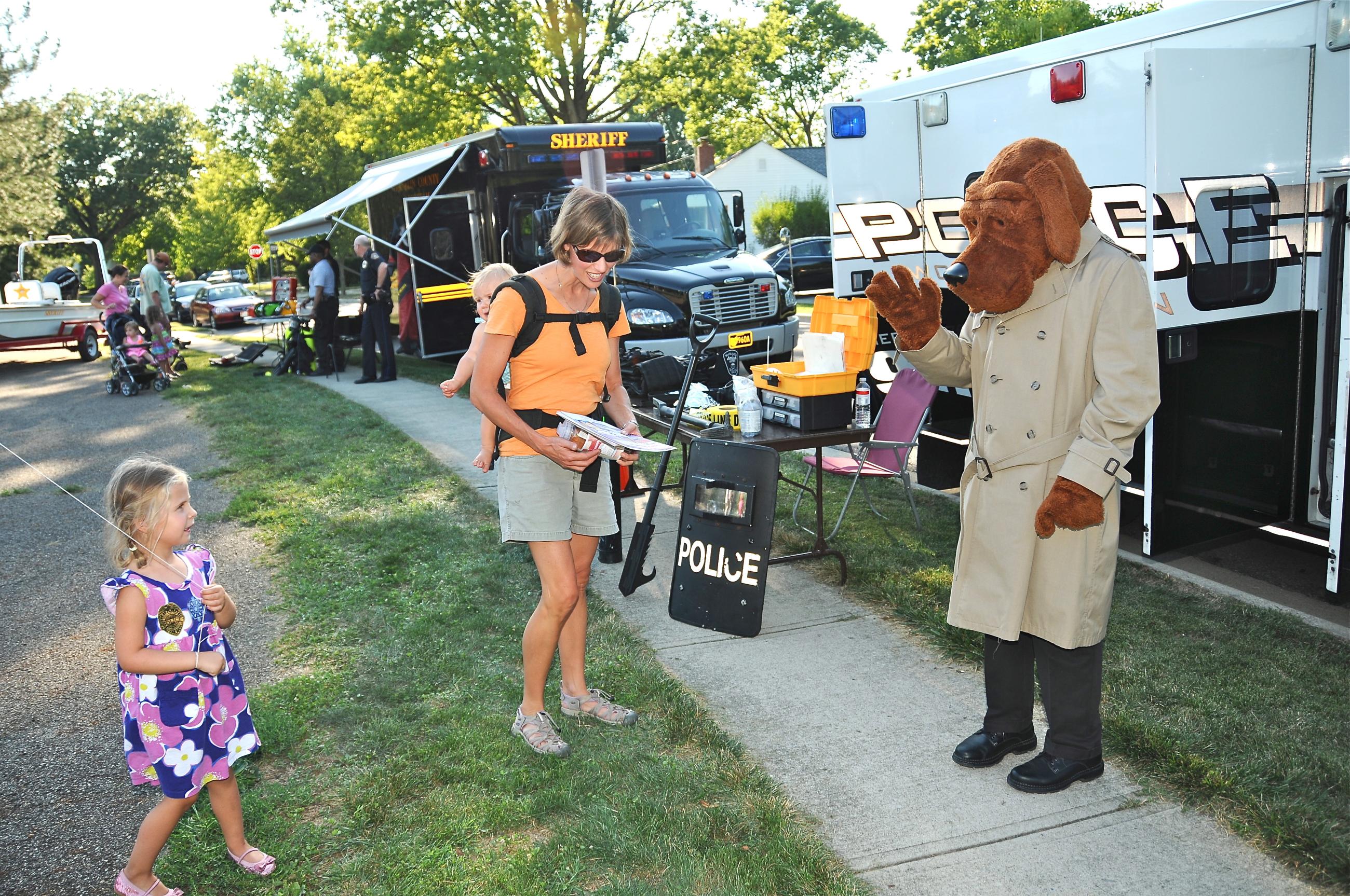 Photograph of McGruff the Crime Dog at National Night Out