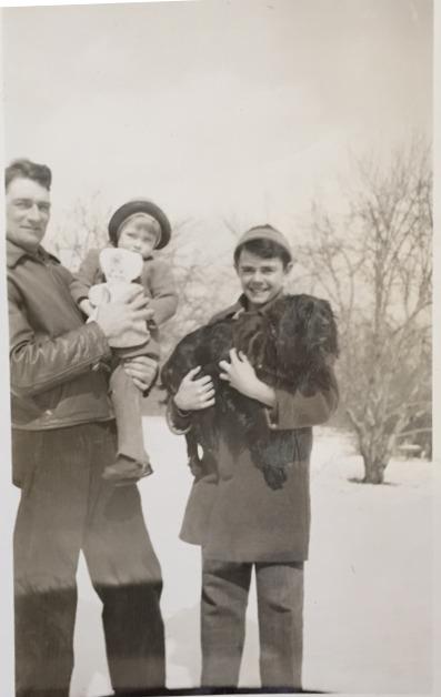 Photograph of Murrin, Myrna and Roger Cellar at the Brown Fruit Farm