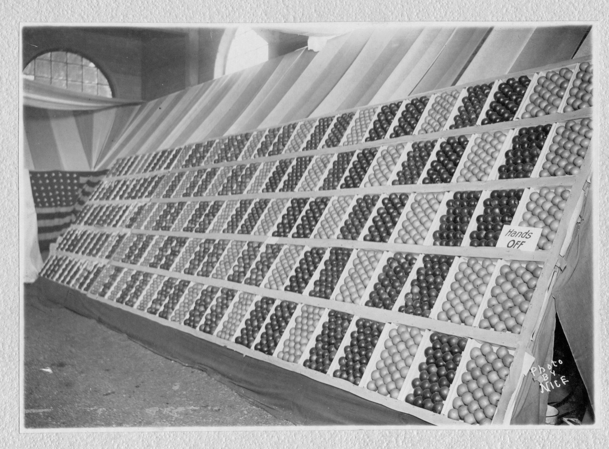 Photograph of the Brown Fruit Farm Apple Display at The Ohio State Fair