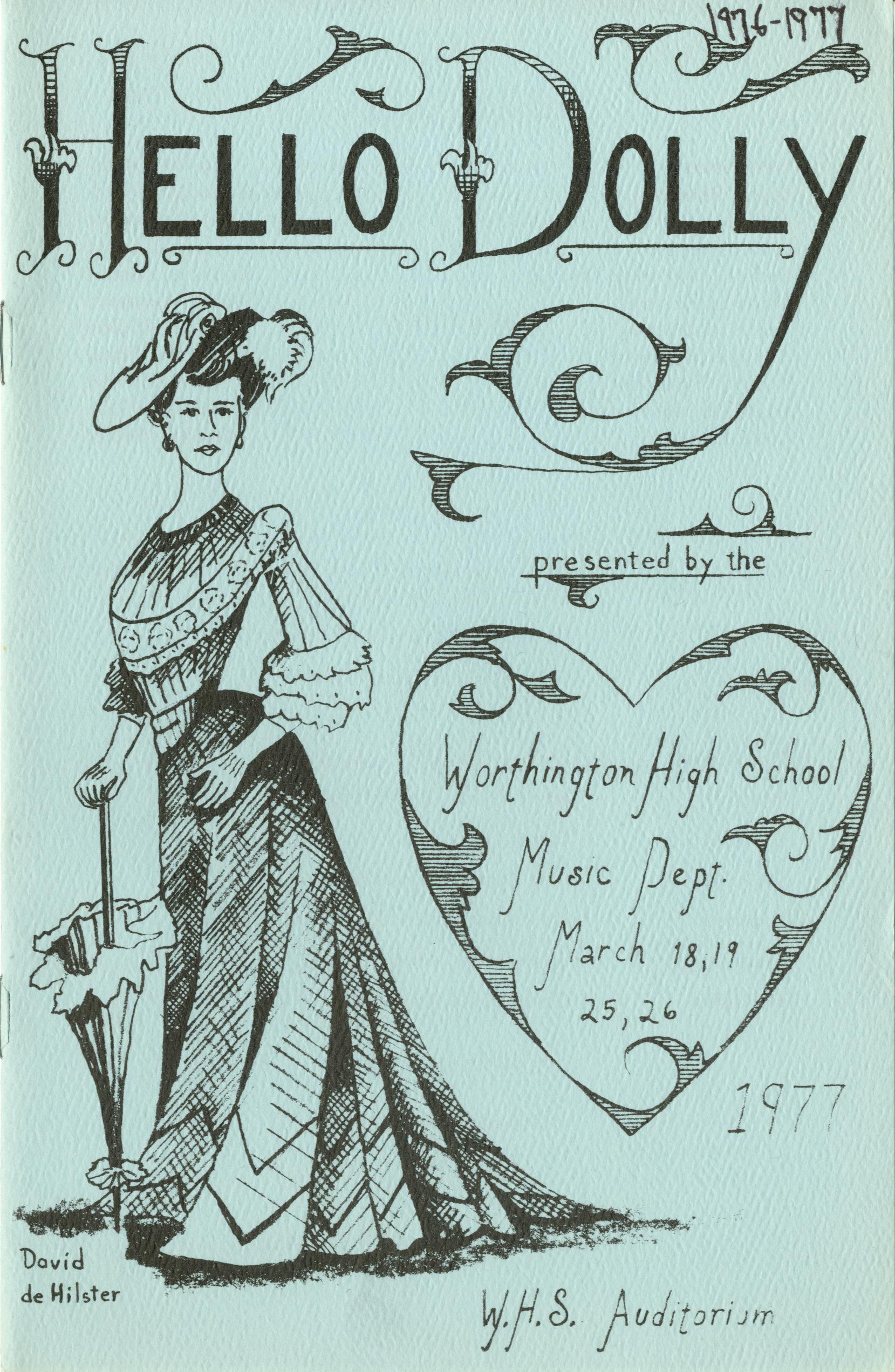 Program for the Worthington High School Production of "Hello Dolly"