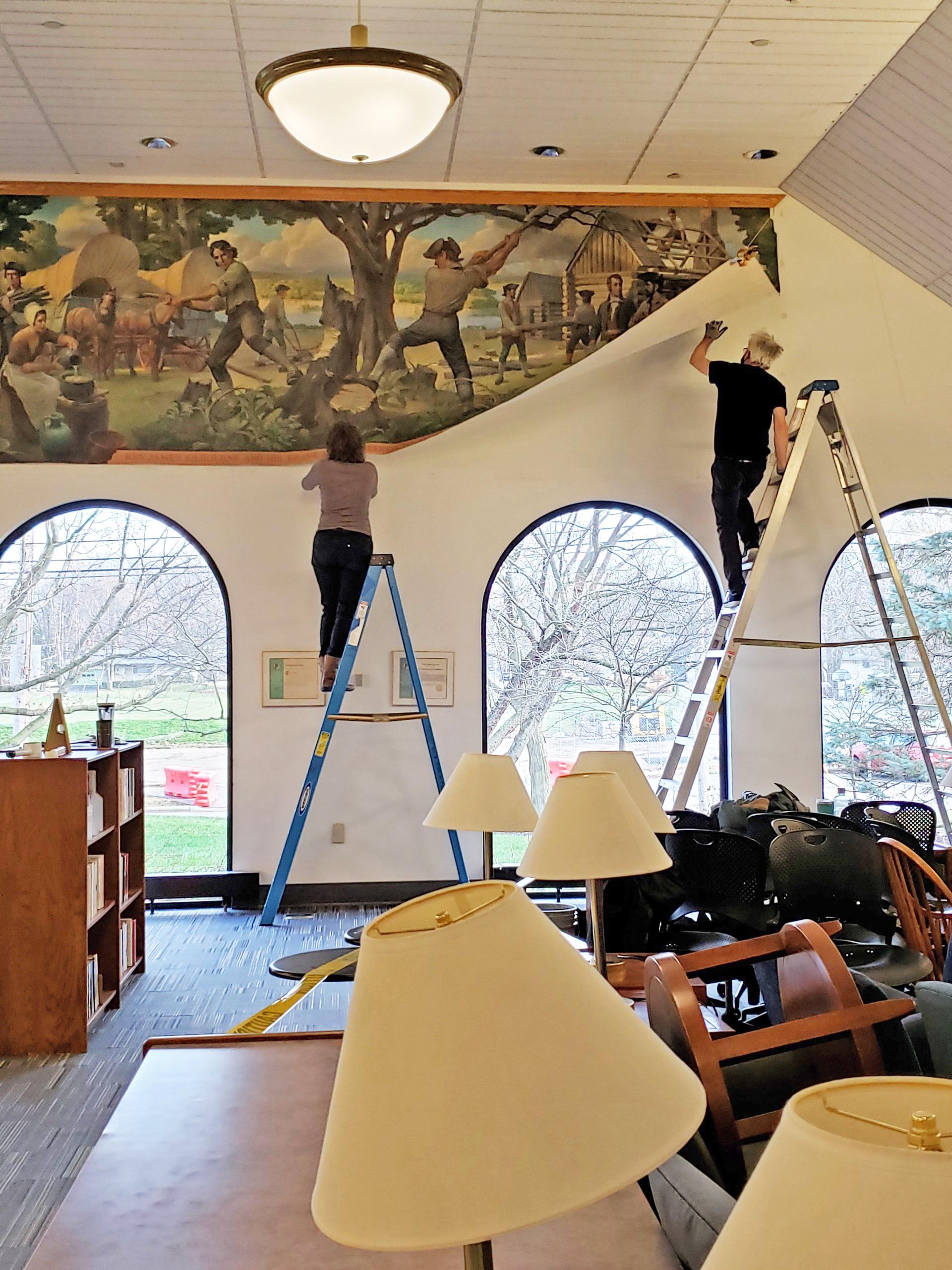 Removal of the "Founding of Worthington" Mural on December 14, 2020