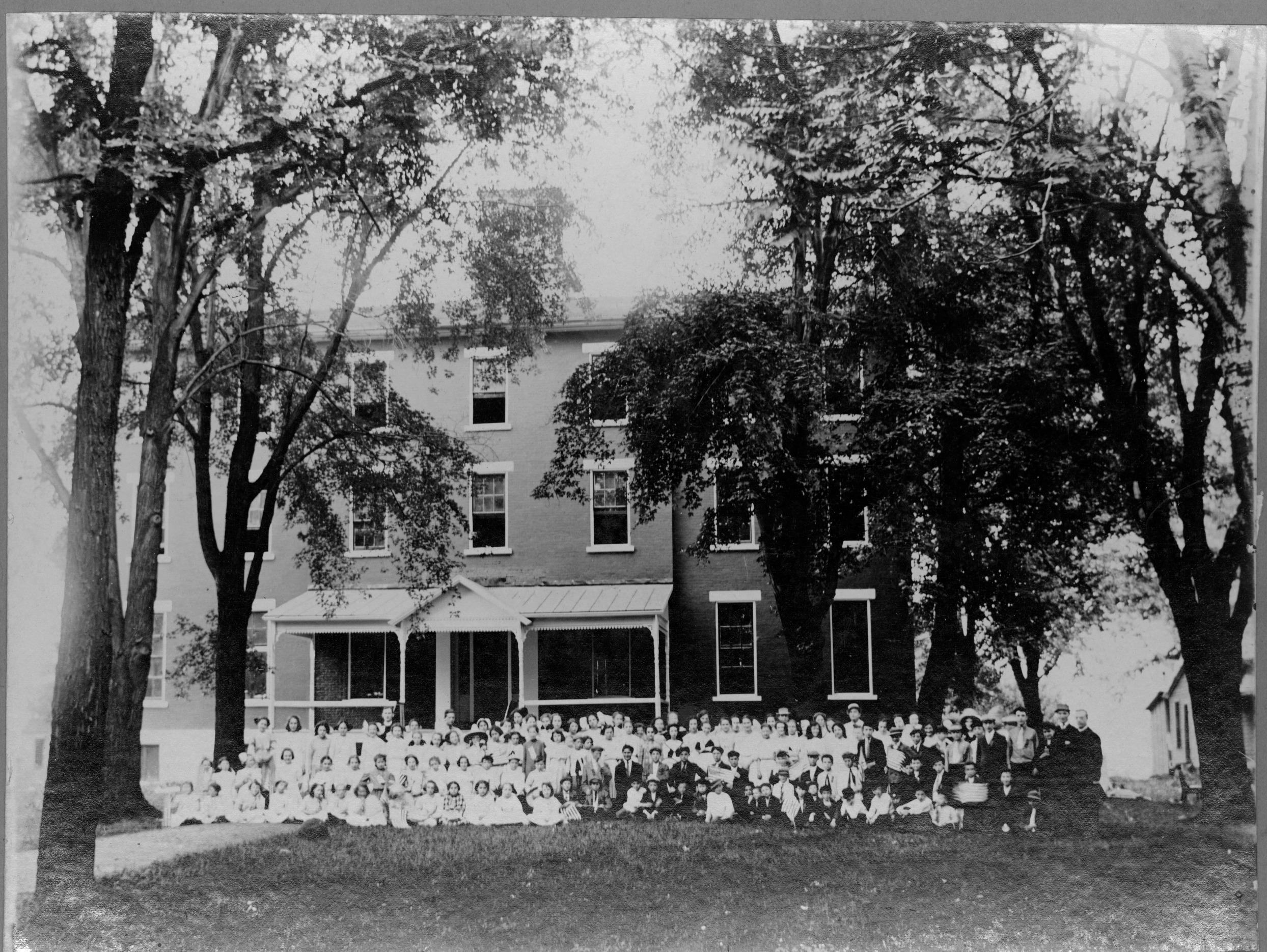 Students and Faculty at Female Seminary Building