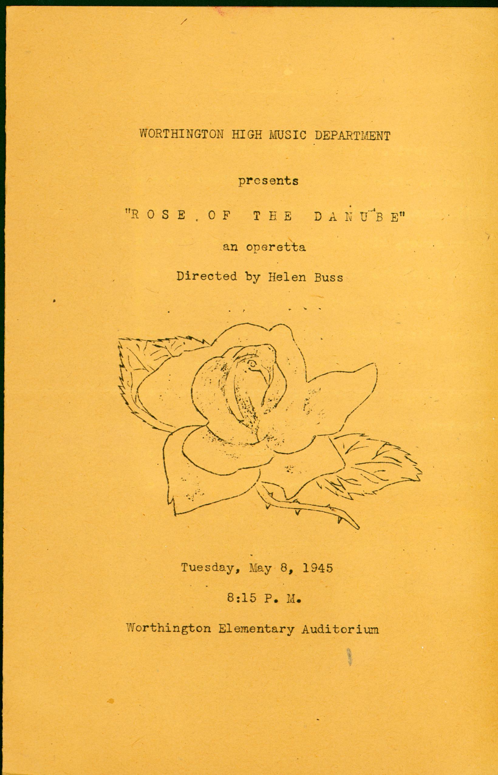 Worthington High Music Department presents: "Rose of the Danube"