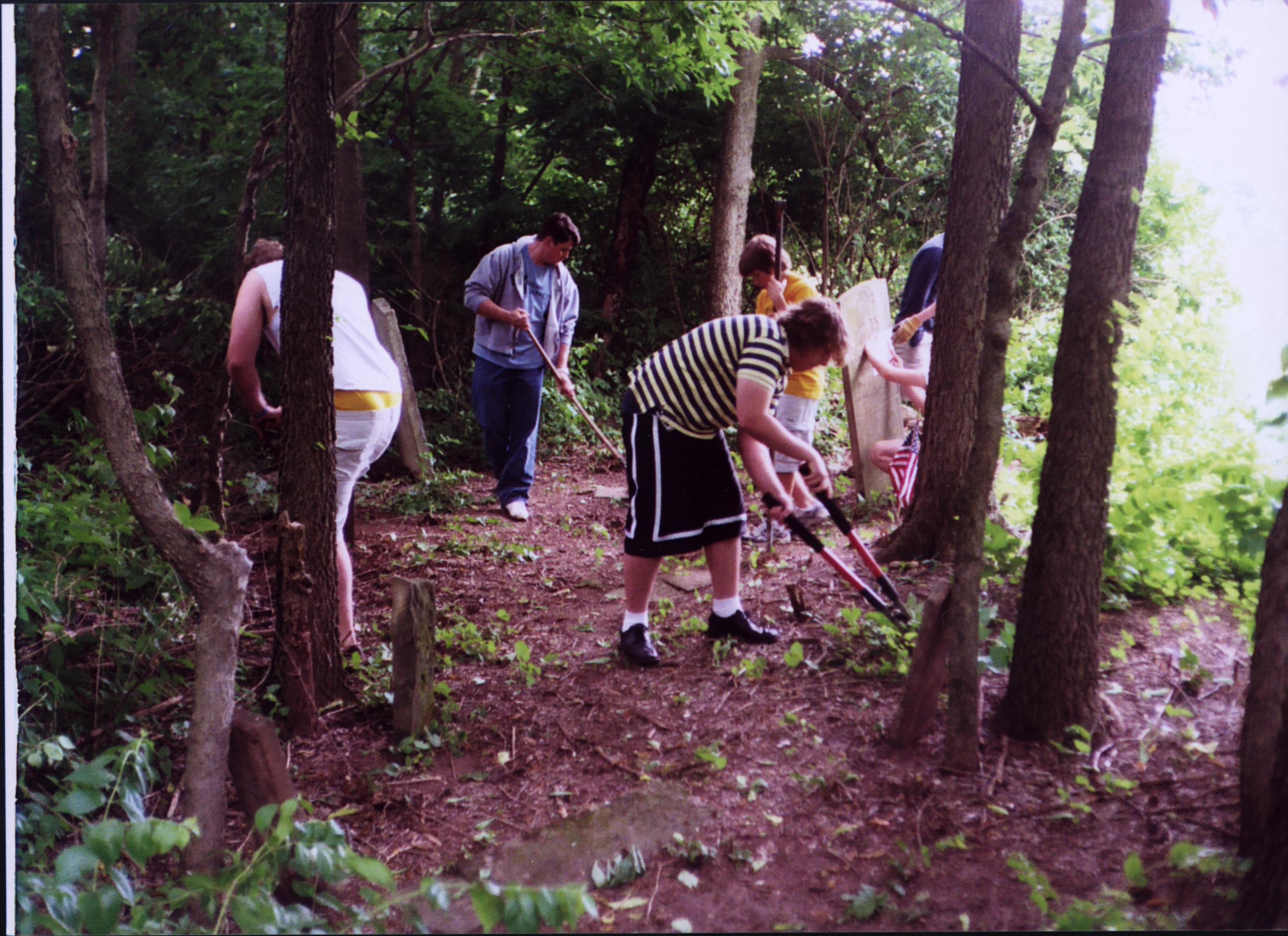 Youth Group Goodrich Cemetery Project