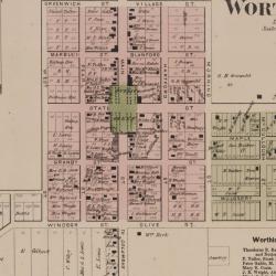 1872 Property Map of Worthington, Ohio