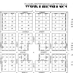 1874 Plat of Old Worthington