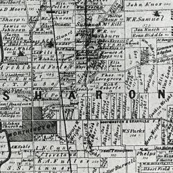 1883 Map of Sharon Township, Franklin County, Ohio