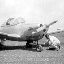 Al Shirk Next to his Airplane