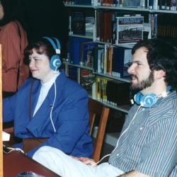 Caroline Gear, Georgia Blum and Steve Herminghausen at the Northwest Library Pre-Opening Event