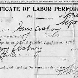 Certificate of Labor