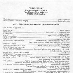 "Cinderella": The 30th Annual Concert of Worthington Civic Ballet and Theatre Arts Guild, Inc.