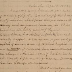 Draft of a Letter to an Unknown Friend Probably Written by Mary Johnson Sessions of Columbus, Ohio