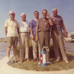 Five Residents of Worthington Hills Near Entrance to Neighborhood, 1969