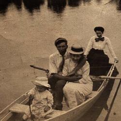 Gloyd family on a boat