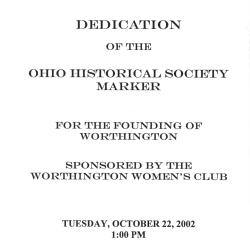 Historical Marker Dedication Program