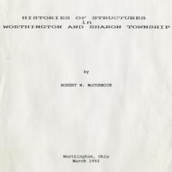Histories of Structures in Worthington and Sharon Township