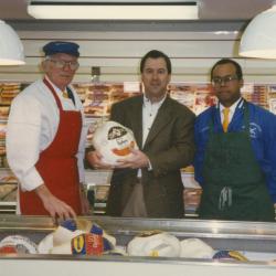 Lee Black, Joe Cousins and Ken Penn in the Jubilee Grocery Store
