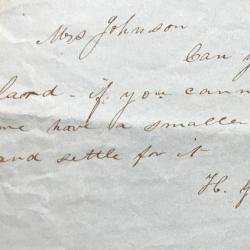 Letter to Achsa Johnson of Worthington, Ohio from H.G. Burr
