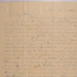 Letter to Mary Johnson of Worthington, Ohio from Thomas S. Fuller of Milan, Ohio