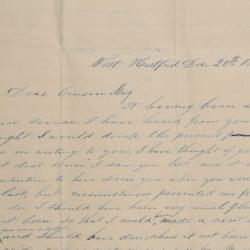 Letter to Mary Johnson of Worthington, Ohio from Norman K. Johnson of West Hartford, Conn.