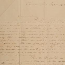 Letter to Mary Johnson of Worthington, Ohio from Emily Beckwith of Somerset, Ohio