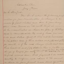 Letter to Mr. L. Steinfeld of Columbus, Ohio from B. Steinfeld (for Mary Johnson Sessions)