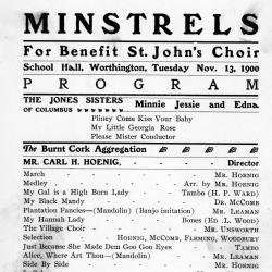 Minstrels: For Benefit of St. John's Choir