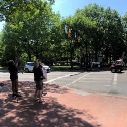 Panoramic photograph of the Black Lives Matter Protest at High Street and 161, June 2, 2020