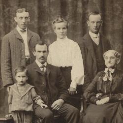 Photograph of Ann Asbury and family