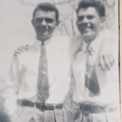 Photograph of Bernard (Brownie) Cellar and Roger Cellar