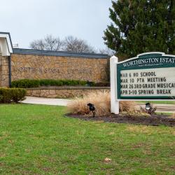 Photograph of Entrance and Sign for Worthington Estates Elementary School