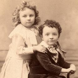 Photograph of Frame C. Brown and Margaret Brown as Children