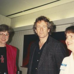 Photograph of Jo Osborne, Frank Muller and Ann Badger at the Old Worthington Library