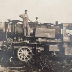Photograph of Murrin Cellar on a Sprayer at the Brown Fruit Farm