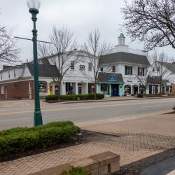 Photograph of Old Worthington Near Intersection of High Street and New England Avenue During Ohio's Stay at Home Order of 2020