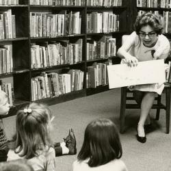Photograph of Storytime at the Worthington Public Library's National Library Week Celebration, 1968