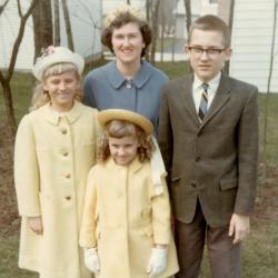 Photograph of the Larson Family on Easter Day, 1966