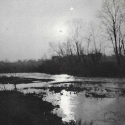 Photograph of the Olentangy River at the Granville Road Bridge, Thanksgiving 1915