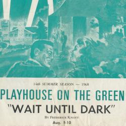 Program for Playhouse on the Green Production of "Wait Until Dark"