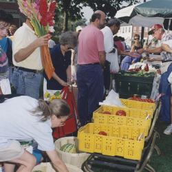 Shoppers at Fruit and Vegetable Vendor at Worthington Farmer's Market