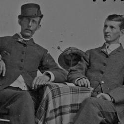 Tintype of Charles "Will" Brelsford and Worthington C. Lewis